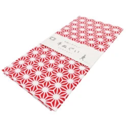 Red Tenugui - Asanoha -Shibui Store serviette tenugui asanoha rouge 824