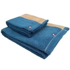 Japanese Imabari Face Towel - Bicolore Blue -Shibui Store serviette visage imabari bicolore bleu 358