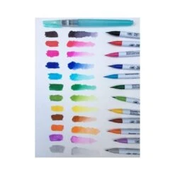 ZIG Brush Pens - Extra Fine Tip - Set Of 12 -Shibui Store set 12 stylos pinceaux extra fins zig 114
