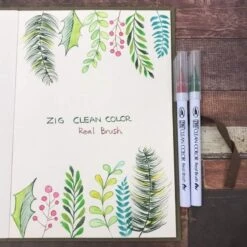 ZIG Brush Pens - Extra Fine Tip - Set Of 12 -Shibui Store set 12 stylos pinceaux extra fins zig 472