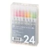 ZIG Brush Pens - Extra Fine Tip - Set Of 24 1 ZIG Brush Pens - Extra Fine Tip - Set Of 24 -Shibui Store set 24 stylos pinceaux extra fins zig 829