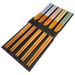 Set Of 5 Pairs Of Bamboo Chopsticks -Shibui Store set 5 paires de baguettes bambou 870
