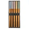 Set Of 5 Pairs Of Bamboo Chopsticks -Shibui Store set 5 paires de baguettes bambou 888