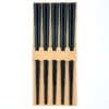 Set Of 5 Pairs Of Black Chopsticks -Shibui Store set 5 paires de baguettes noires 353