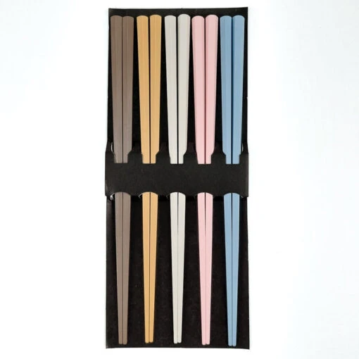 Set Of 5 Pairs Of Pastel Chopsticks