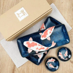 Sushi Plate Set -Shibui Store set assiettes sushi japonais 864