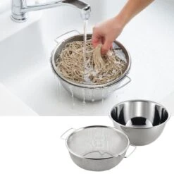 Japanese Rice Bowl With Strainer -Shibui Store set bol passoire a riz japonaise 349