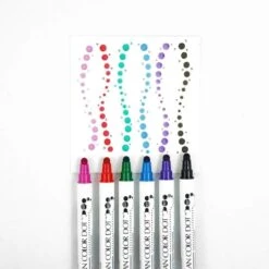 ZIG Clean Color Dot Markers - Set Of 6 - Dual Tip -Shibui Store set de 6 feutres dot double pointe 385