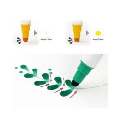 ZIG Clean Color Dot Markers - Set Of 6 - Dual Tip -Shibui Store set de 6 feutres dot double pointe 849