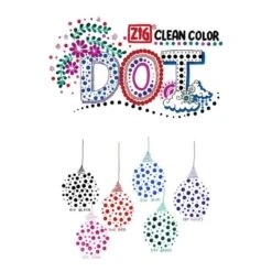 ZIG Clean Color Dot Markers - Set Of 6 - Dual Tip -Shibui Store set de 6 feutres dot double pointe 880