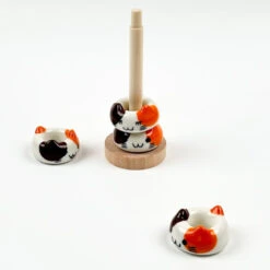 Japanese Chopstick Holder Set - Neko -Shibui Store set porte baguettes japonaises neko 561
