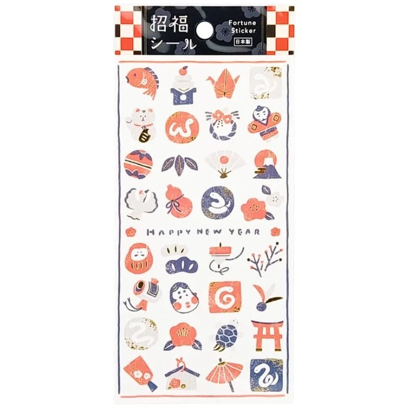 Japanese Stickers - New Year 3 Japanese Stickers - New Year