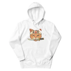 Japanese Hoodie - Neko Sushi Katana