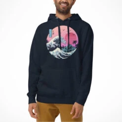 Japanese Hoodie - Retro Kanagawa -Shibui Store sweat japonais retro kanagawa 902