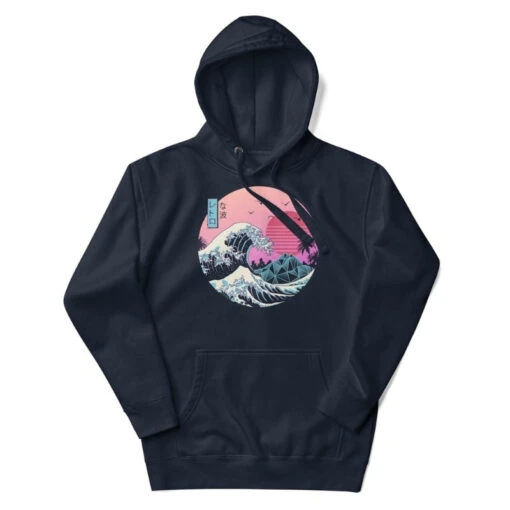 Japanese Hoodie - Retro Kanagawa