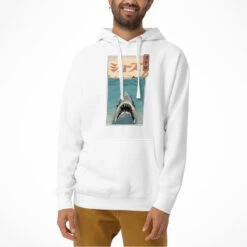 Japanese Hoodie - Ukiyo-e Shark Attack -Shibui Store sweat japonais ukiyo e attaque de requin 523