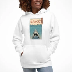 Japanese Hoodie - Ukiyo-e Shark Attack -Shibui Store sweat japonais ukiyo e attaque de requin 556