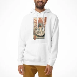Japanese Hoodie - Ukiyo-e Mecha & Fuji -Shibui Store sweat japonais ukiyo e mecha fuji 805