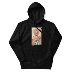 Japanese Hoodie - Ukiyo-e Neko Killer -Shibui Store sweat japonais ukiyo e neko assassin s noir 429