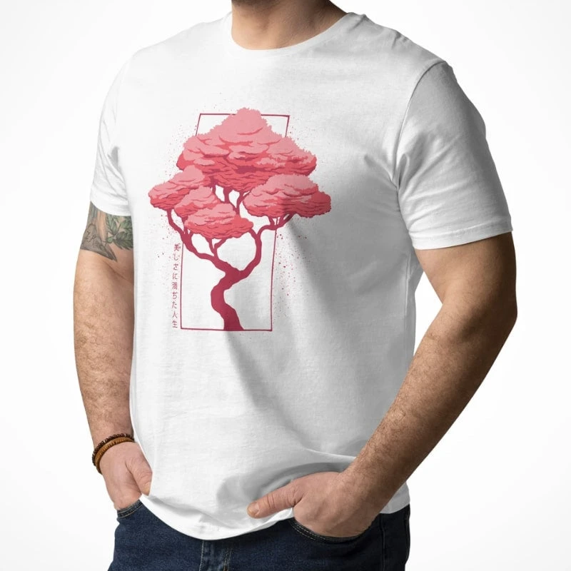 Japanese Tee Shirt - Hanami 7 Japanese Tee Shirt - Hanami - Image 5