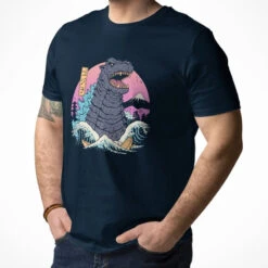 Japanese Tee Shirt - Retro Kaiju -Shibui Store t shirt japonais kaiju retro 642