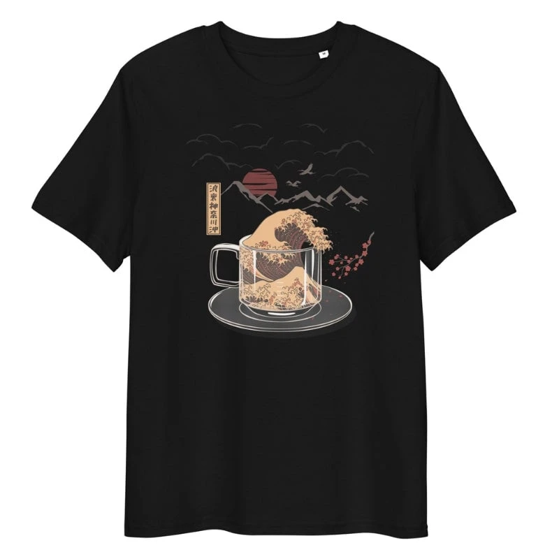 Japanese Tee Shirt - Kanagawa Coffee 3 Japanese Tee Shirt - Kanagawa Coffee