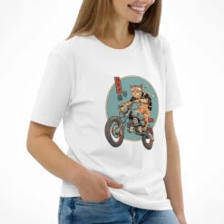 Japanese Tee Shirt - Neko Rider 11 Japanese Tee Shirt - Neko Rider -Shibui Store t shirt japonais neko rider 392