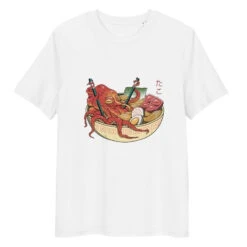 Japanese Tee Shirt - Octopus Ramen -Shibui Store t shirt japonais octopus ramen s blanc 687