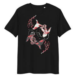 Japanese Tee Shirt - Sakura Koi -Shibui Store t shirt japonais sakura koi s noir 543