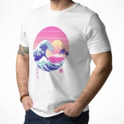 Japanese Tee Shirt - The Great Vapor Wave -Shibui Store t shirt japonais the great vaporwave 796