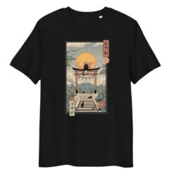 Japanese Tee Shirt - Ukiyo-e Neko Inari