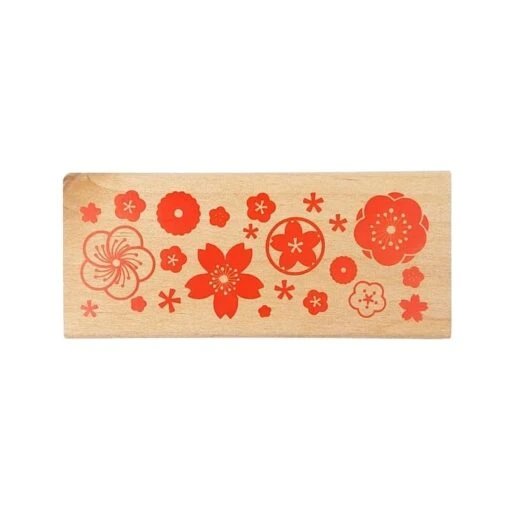 Japanese Wooden Stamp - Flowers