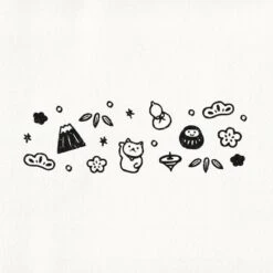 Japanese Wooden Stamp - Greetings -Shibui Store tampon en bois porte bonheurs japonais 728