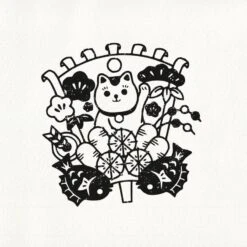 Japanese Stamp - Maneki Neko XL -Shibui Store tampon japonais maneki neko xl 341