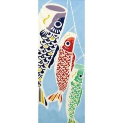 Japanese Tenugui – Colored Carps