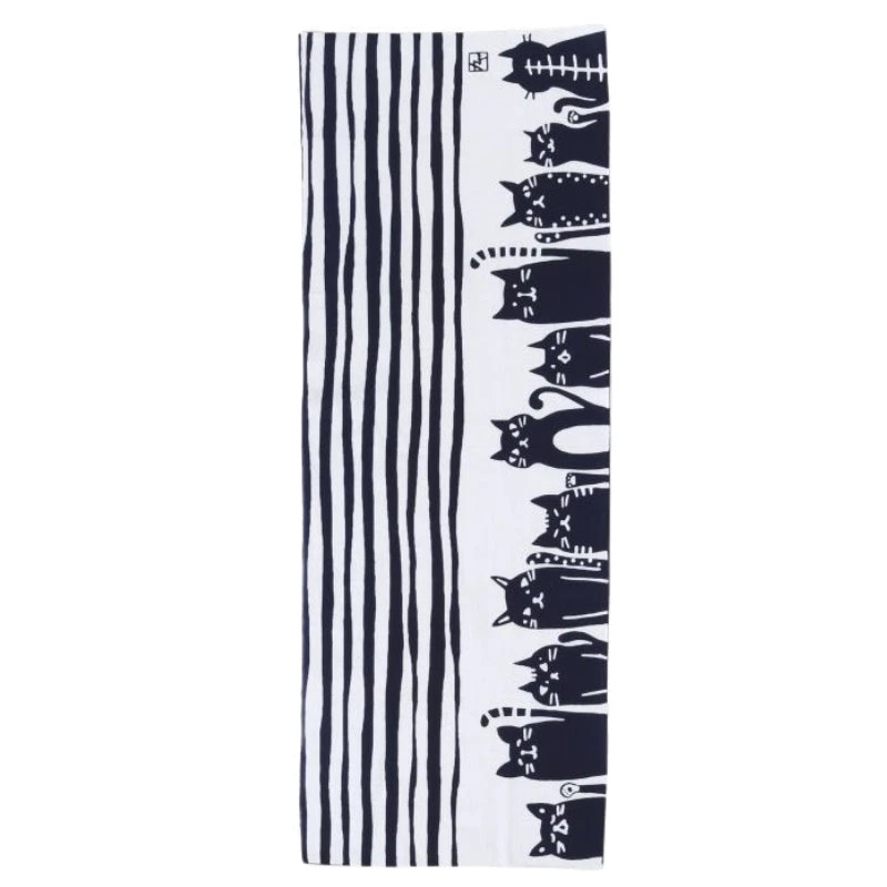 Japanese Tenugui - Cats 3 Japanese Tenugui - Cats