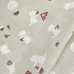 Tenugui Cloth Matcha Cat -Shibui Store tenugui japonais matcha cat 340