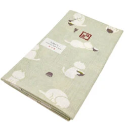 Tenugui Cloth Matcha Cat -Shibui Store tenugui japonais matcha cat 793