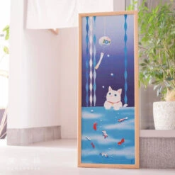 Tenugui Towel - Summer Cat -Shibui Store tenugui japonais summer cat 488