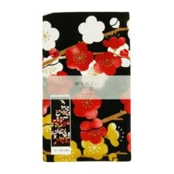Japanese Tenugui – Ume To Tsuru -Shibui Store tenugui japonais ume to tsuru 467