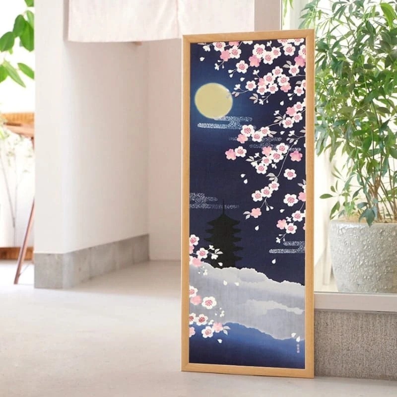 Japanese Tenugui – Yozakura 4 Japanese Tenugui – Yozakura - Image 2