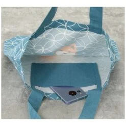 Japanese Tote Bag – Blue Shiba Shippo -Shibui Store tote bag bleu shiba shippo 905