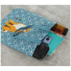 Japanese Tote Bag – Blue Shiba Shippo -Shibui Store tote bag bleu shiba shippo 924