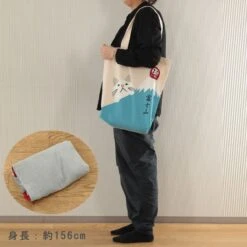 Japanese Tote Bag – Fuji Neko Daruma -Shibui Store tote bag fuji neko daruma 475
