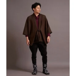 Brown Kimono Jacket Men -Shibui Store veste kimono homme marron 918