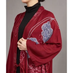 Long Red Cardigan -Shibui Store veste kimono long femme rouge 932