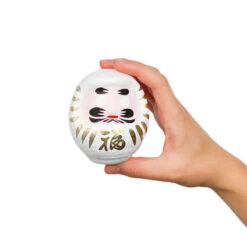 White Japanese Daruma Doll -Shibui Store white japanese daruma doll 507