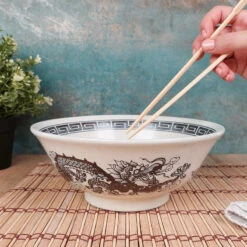 White Japanese Ramen Bowl -Shibui Store white japanese ramen bowl 334