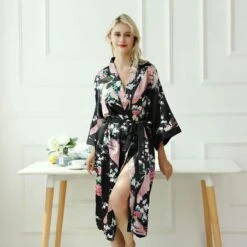 Women's Kimono Pajamas - Black