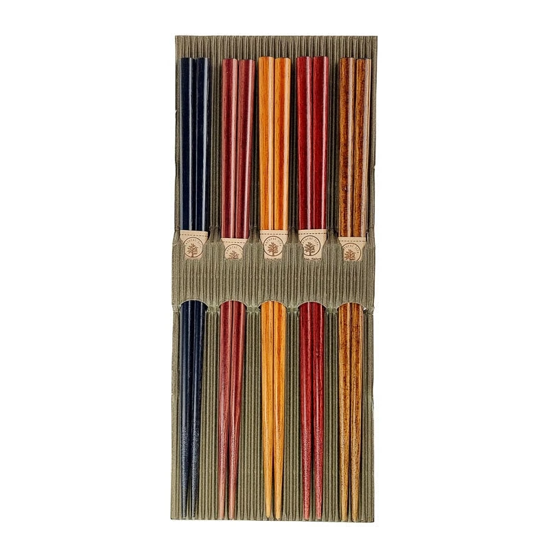 Wooden Japanese Chopsticks Set 5 Wooden Japanese Chopsticks Set - Image 3